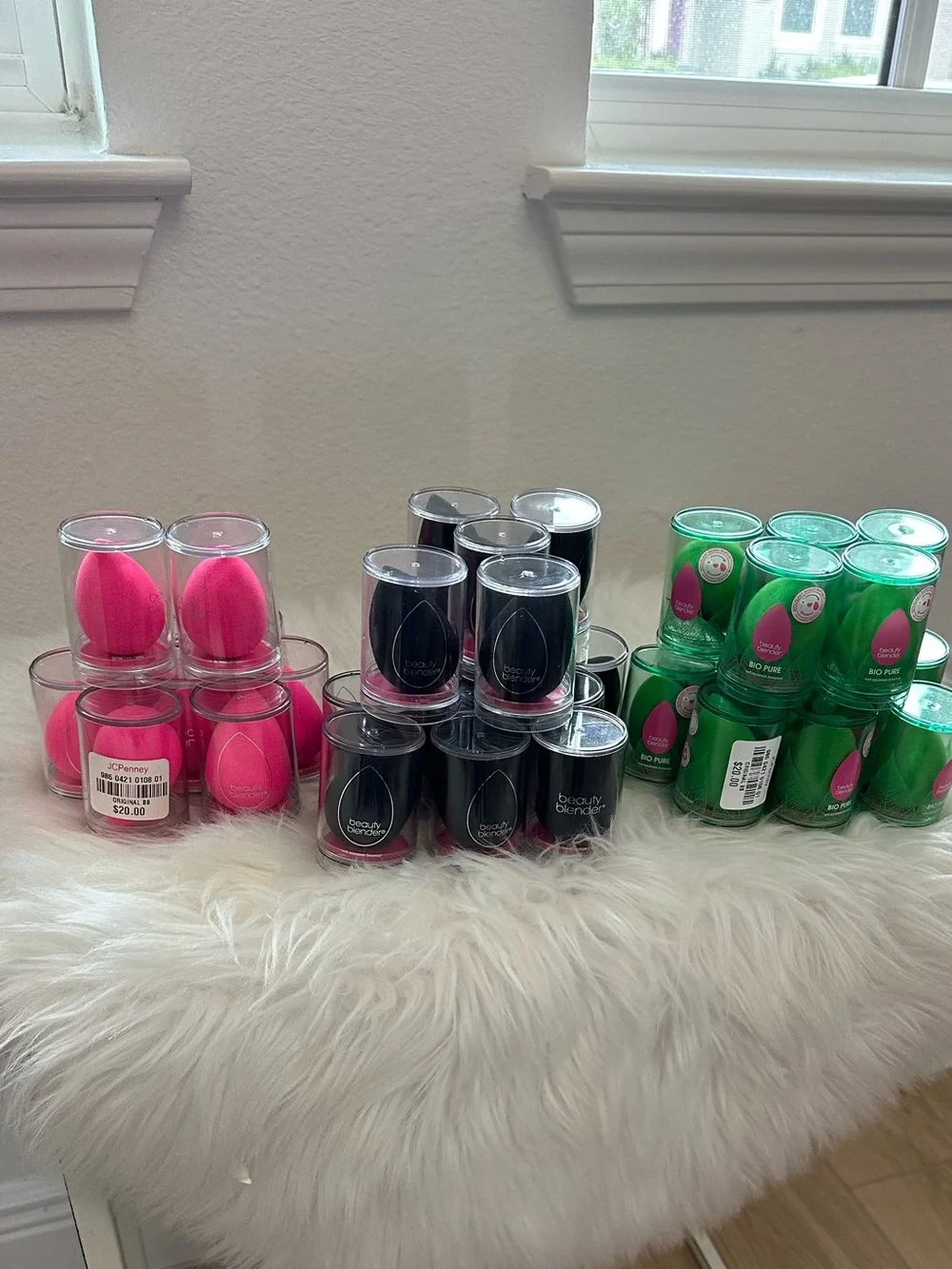 Beauty blender makeup sponge - Pink, Black, Green